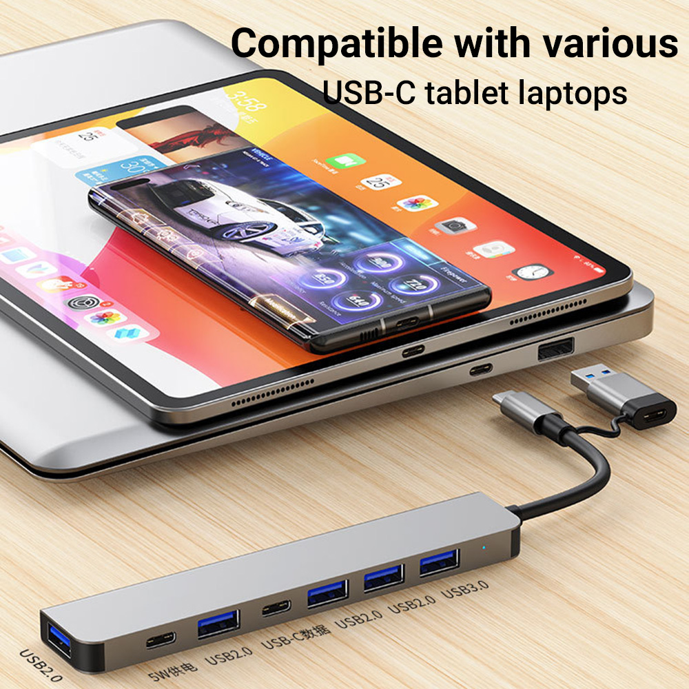 Laptop Accessories You Need - 7'si 1 arada Çift Kafalı USB-C