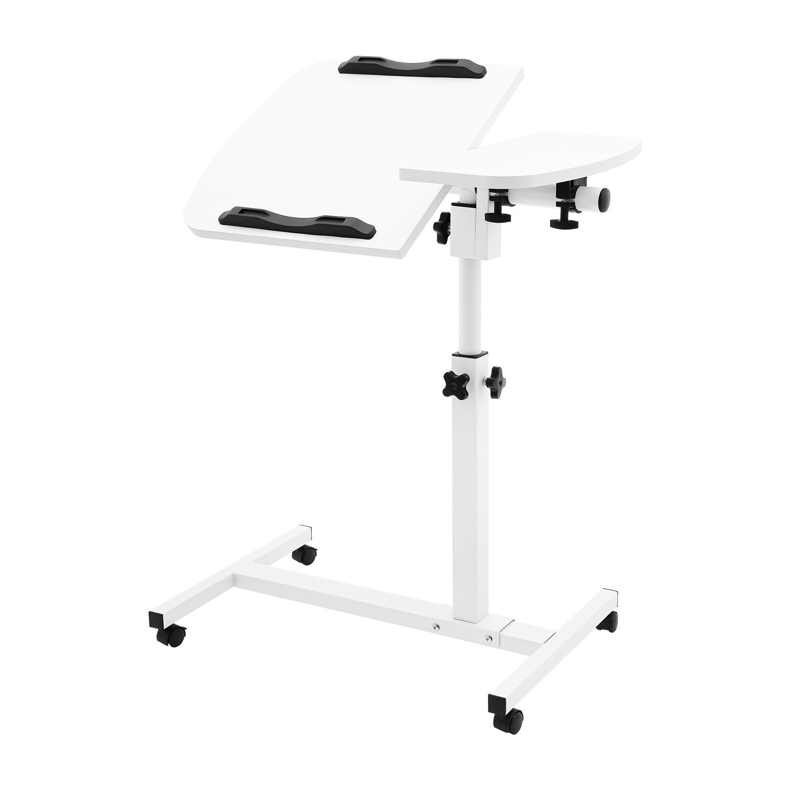 Laptop Accessories Officeworks - Ayarlanabilir Tekerlekli Dizüstü Bilgisayar Sehpası, Beyaz