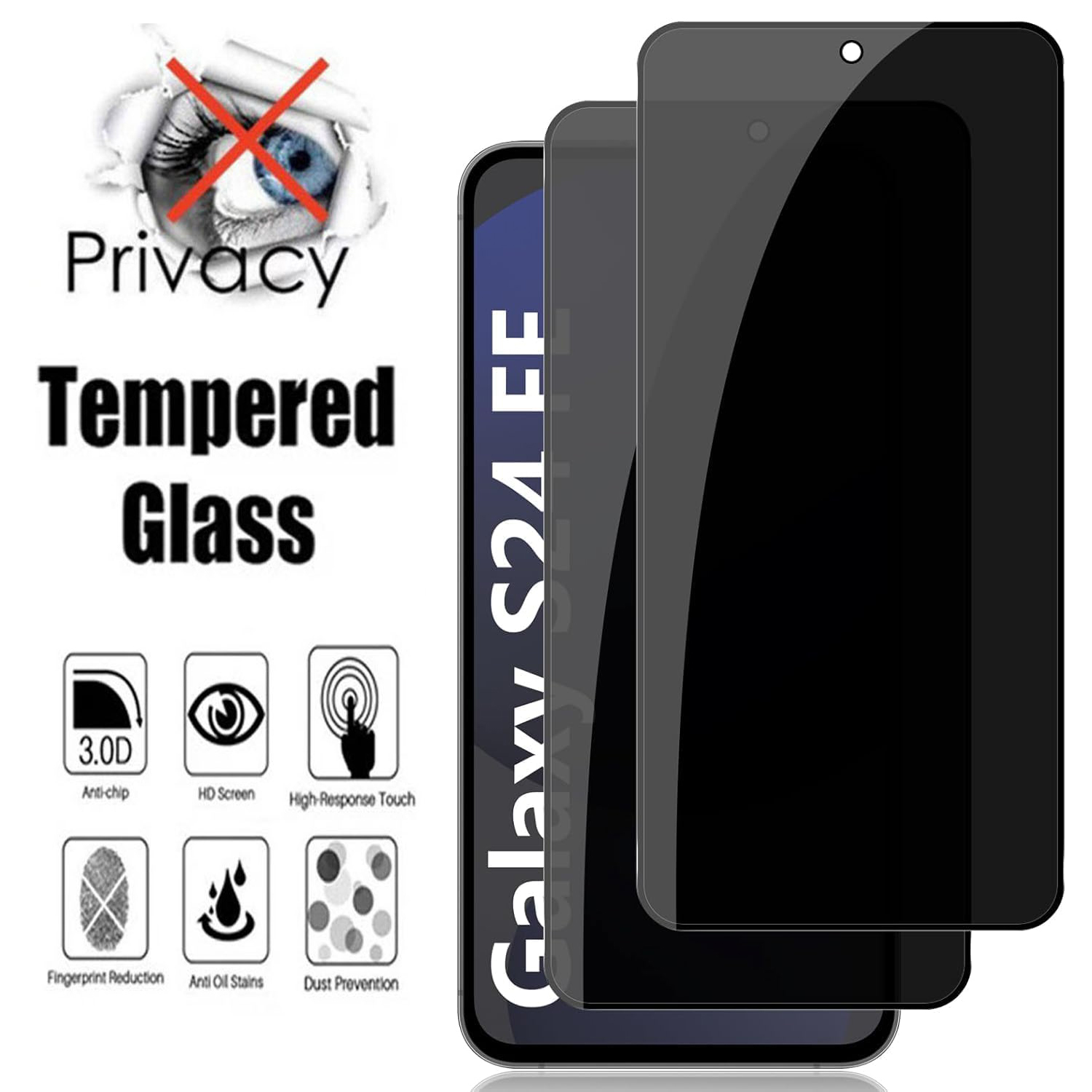 Privacy Screen Filter - 2 Adet Anti-Spy Cam Samsung Galaxy